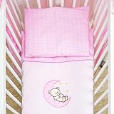 Baby Comfort Moon Pink 2 Piece Bedding Set 80x70 Duvet Cover & Pillowcase 12M+