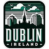 Dublin Ireland Sticker 4 Inch City Travel Souvenir Destination - Waterproof Vinyl Decal for Laptop Water Bottle Car Tumbler - Durable Aesthetic Long-Lasting Stickers for Adults ID44990