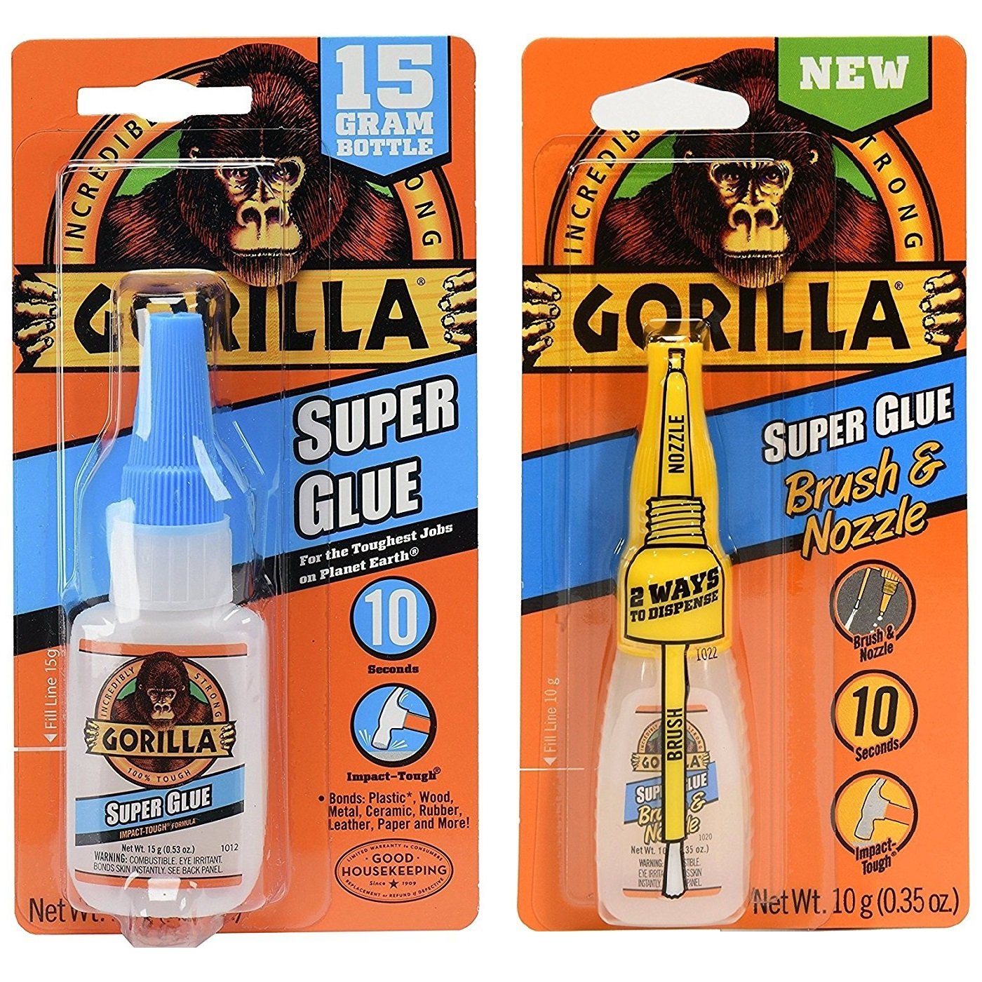 Gorilla Super Glue 15g And Super Glue Brush Nozzle 10g Combo Amazon Com Industrial Scientific