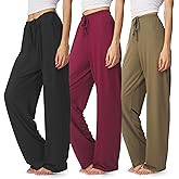 Ultra Performance Womens Pajama PJ Pants 3 Pack Lounge Bottoms Pajamas for Women (Avail in Plus Sizes)