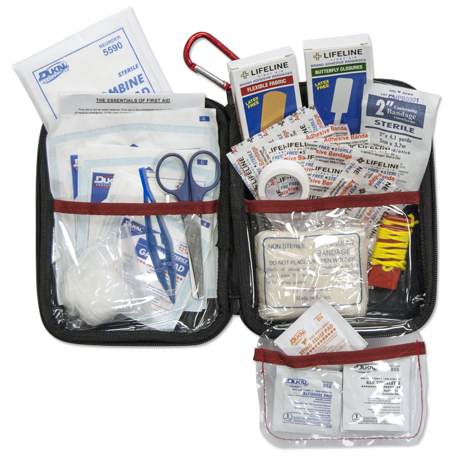 Lifeline 85 Piece First Aid Emergency Kit - Small and Compact Size - Ideal for camping, sporting events, hiking, cycling, car as well as home, school and office : Camping First Aid Kits : Industrial & Scientific