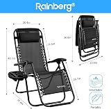 Rainberg Zero Gravity Chair Textoline Outdoor Reclining Folding Lounger view 2