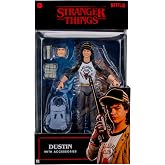 Stranger Things Dustin Henderson Upside Down Collector Figure - 6-Inch Highly Detailed Figure with Soft Good Clothing and Unique Accessories