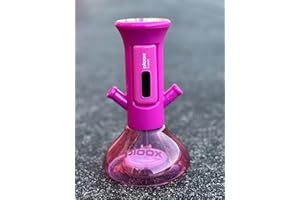 GENERIC Ploox - X Electric Portable Hookah, NEW DEVICE No Charcoal or Flavor Needed, 2 Metal Hoses, LED Light with Remote Control, COMPLETE SET UP (Rose Pink)