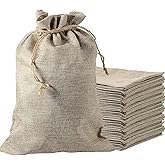 MOUYAT 30 PCS 10 x 14 Inch Burlap Bags with Drawstring, Burlap Favor Sack Wrap Bags Bulk Reusable Linen Rustic Craft Gift Bag Treat Pouches for Wedding, Party, Household Storage