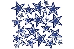 Jefuzh 24PCS Cowboys Iron on Patches, Embroidered Applique Football Iron on Patches for Clothes, Hats, Jeans, Skirts, T-Shirts, Backpacks, Etc.
