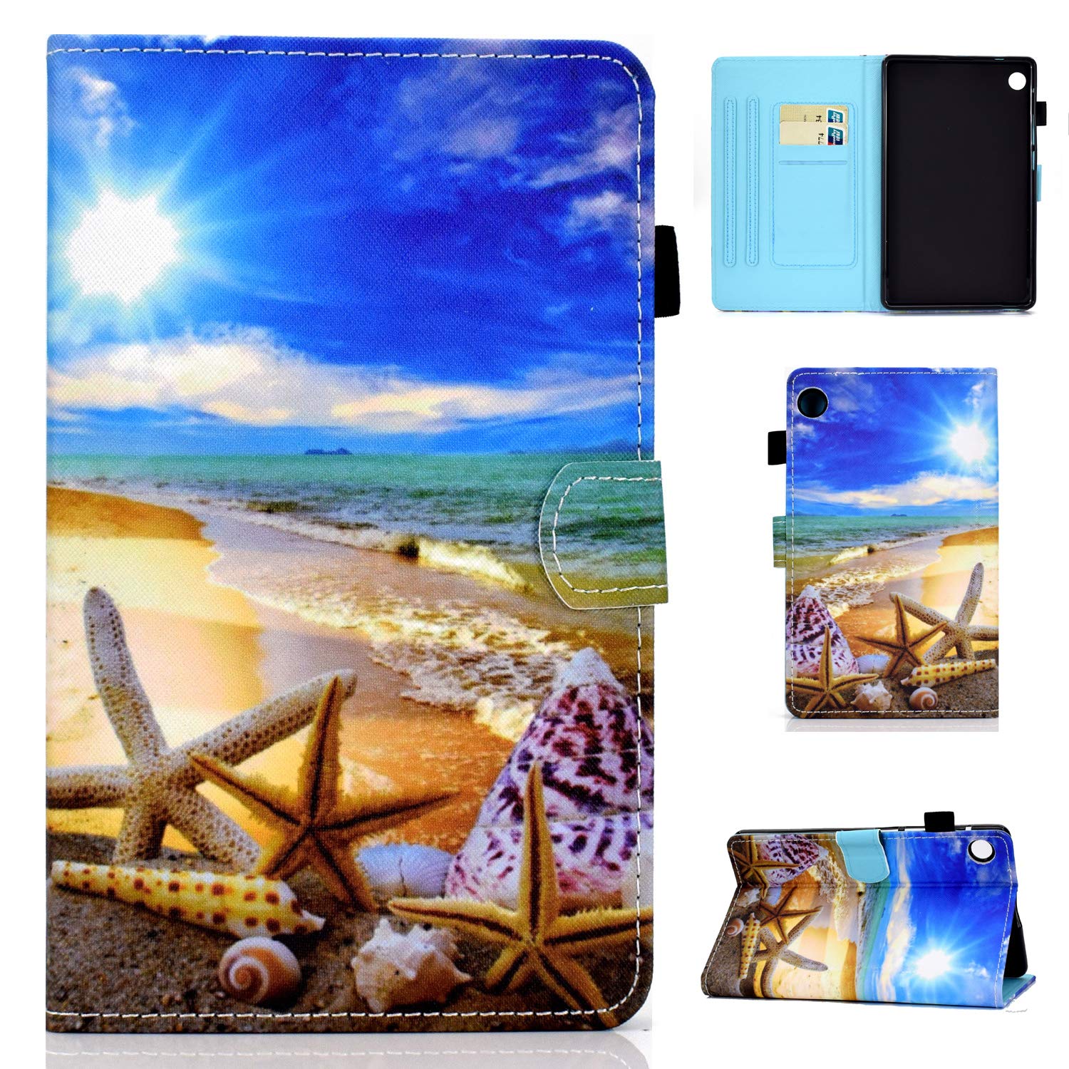 CXTCASE Case for Lenovo Tab M10 Plus (3rd Gen) 10,6 Inch,Stand Function PU Leather Protective Cover Tablet Case Shell for Lenovo Tab M10 Plus 3rd Gen,Blue Sky