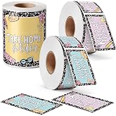 Janlaugh 600 Pcs Take Home Return to School Labels,Composition Book | 3 Rolls Thermal Printed, Student Homework Folder Stickers, Keep at Home Label, Classroom Office Organization