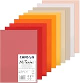 Canson Mi-Teintes Coloured Drawing 160gsm A4 Paper Pack 10 Warm Colours view 1