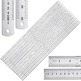 Lothee 12 Pieces Metal Yard Stick Meter Stick Large