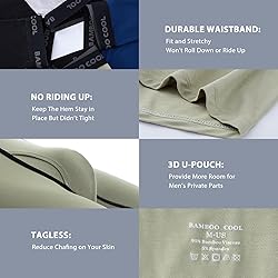 BAMBOO COOL Men's Underwear Boxer Briefs