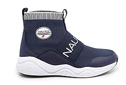 Nautica Kids Boys High Top Sock Tennis Sneaker