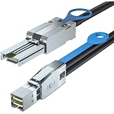 H!Fiber.com SFF-8644 to SFF-8088 Cable, 6Gbps External HD Mini SAS Hybrid Cable, 1-Meter(3.3ft), 100 Ohms, Attached SCSI for Raid Systems, DataCenter, Servers, Workstations and Desktops