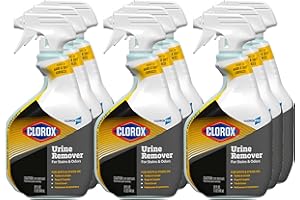 CloroxPro, Urine Remover for Stains and Odors, Automatic Toilet Cleaner, 32 Ounce Spray Bottle, (Pack of 9) - 31036