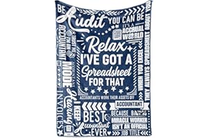 DYQHGK Accountant Gifts, Accountant Accounting Blanket for Accounting, Women, Auditor, Coworkers, Blue Throw Blanket 30 x 40 