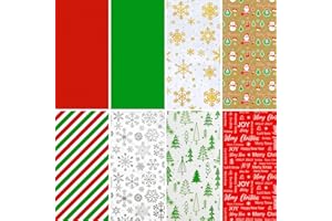 AORZIT Christmas Tissue Paper 80 Sheets - Snowflake Snowman Pattern 14x20 Inch, Gift Bags & Boxes Wrapping Packaging, DIY Arts Crafts