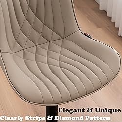 YOUTASTE Khaki Bar Stools Set of 2 Modern Faux