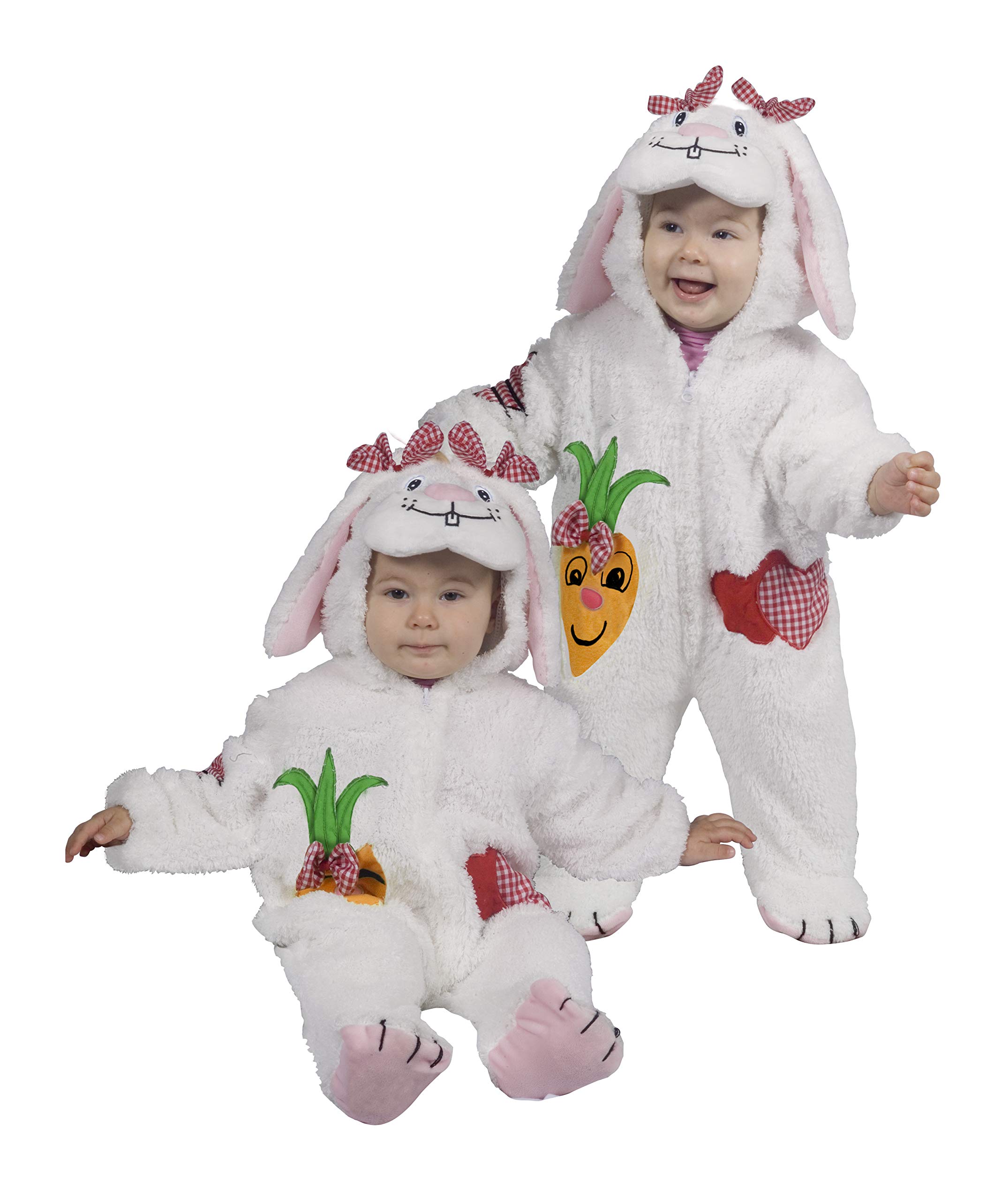 Ciao 24015.1-2 Bunny Playsuit Costume Baby (Size 1-2 Years), Unisex, White