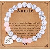 HUTIMY Best Auntie Gifts for Birthday Women Present from Nephew Aunties Jewelry Worlds Best Auntie Bracelet