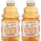 Kedem White Grape Juice, 32oz (2 Pack) | 100% Juice, No Sugar Added | Kosher for Passover