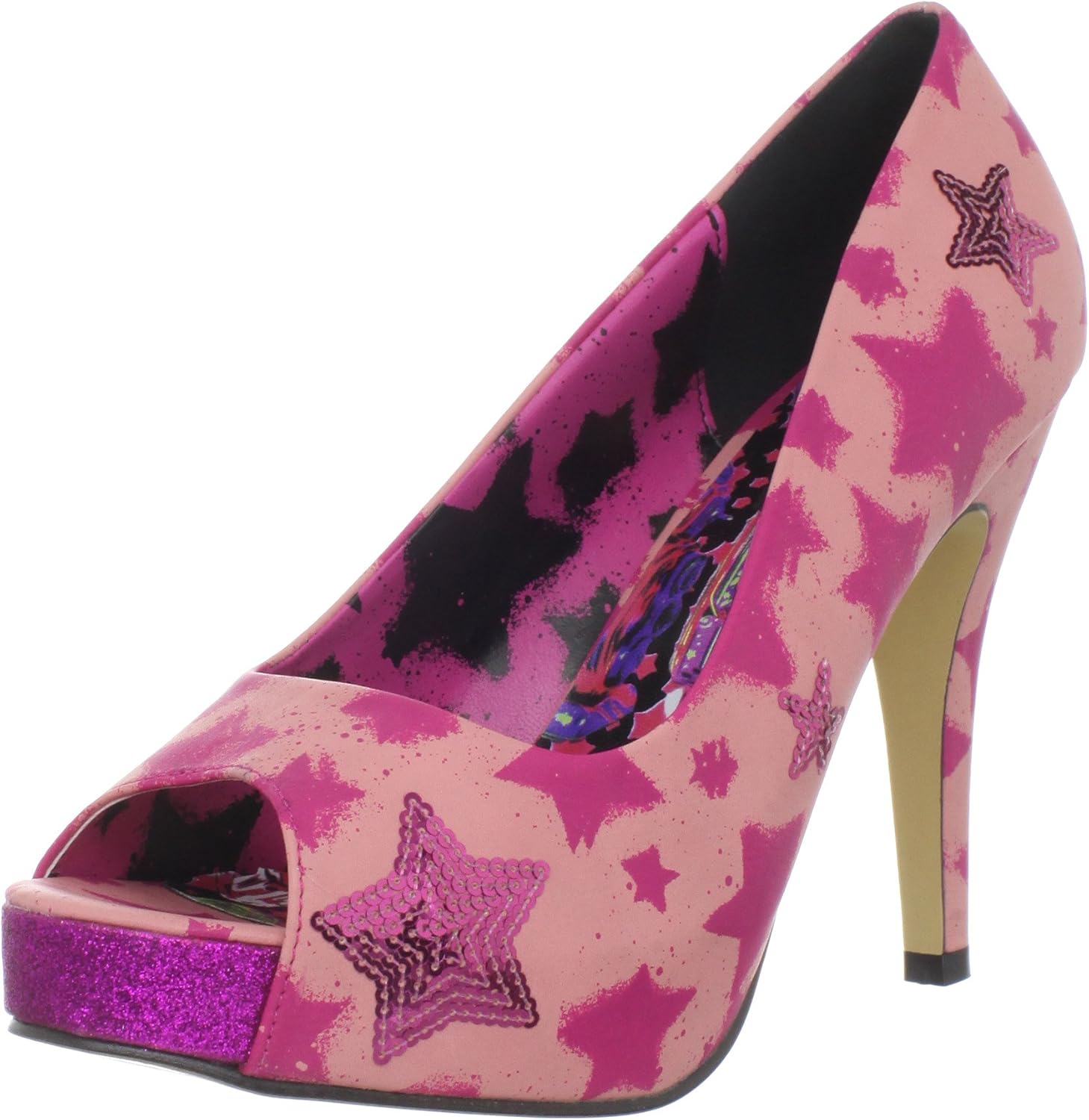 iron fist peep toe heels