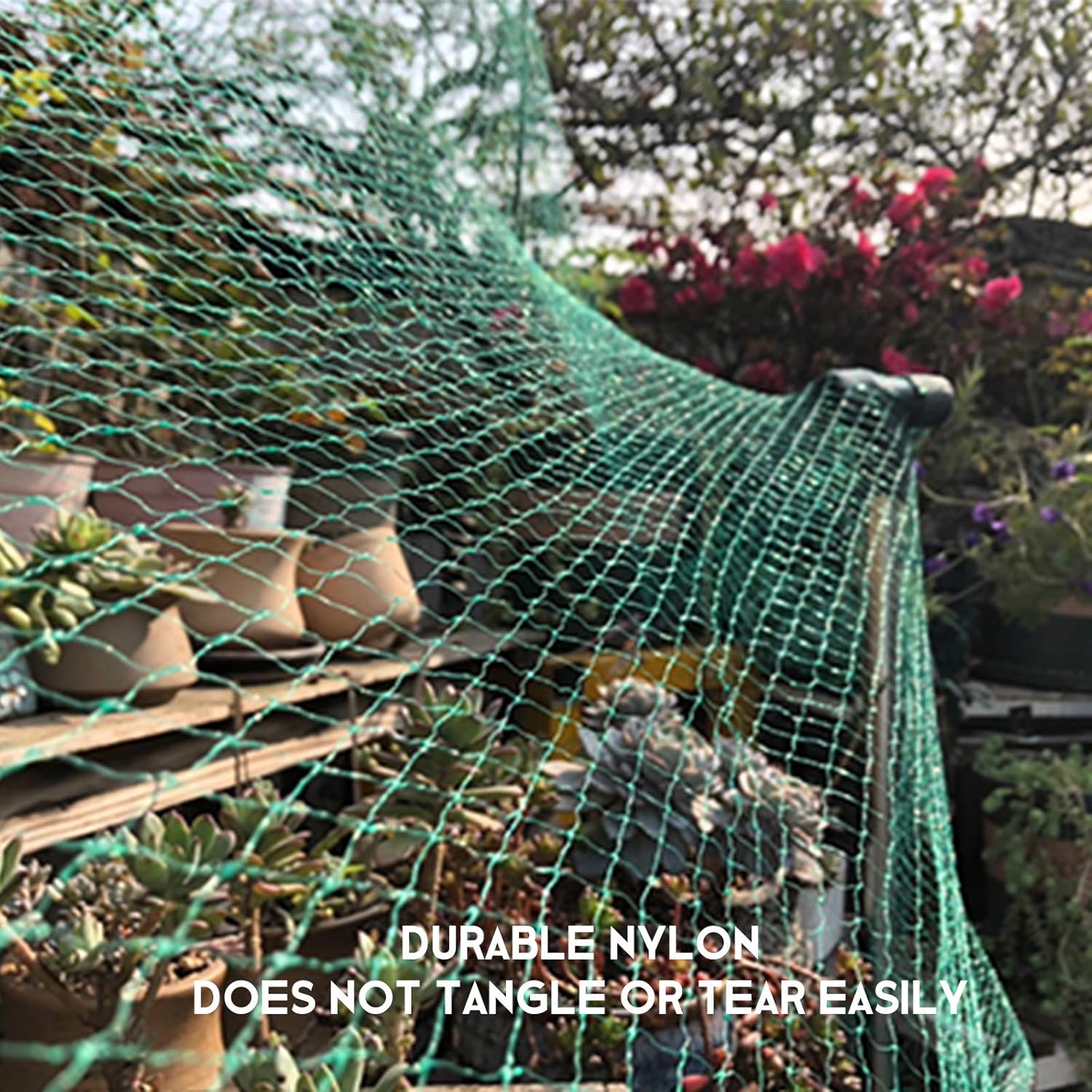 YHmall Bird Netting, 13 x 33 Feet Reusable Heavy Duty Fruit Tree Netting, Garden Netting Protect Fruit Trees Blueberries Plants and Vegetables from Birds and Animals (Green, 50 Pcs Cable Ties) : Garden & Outdoor