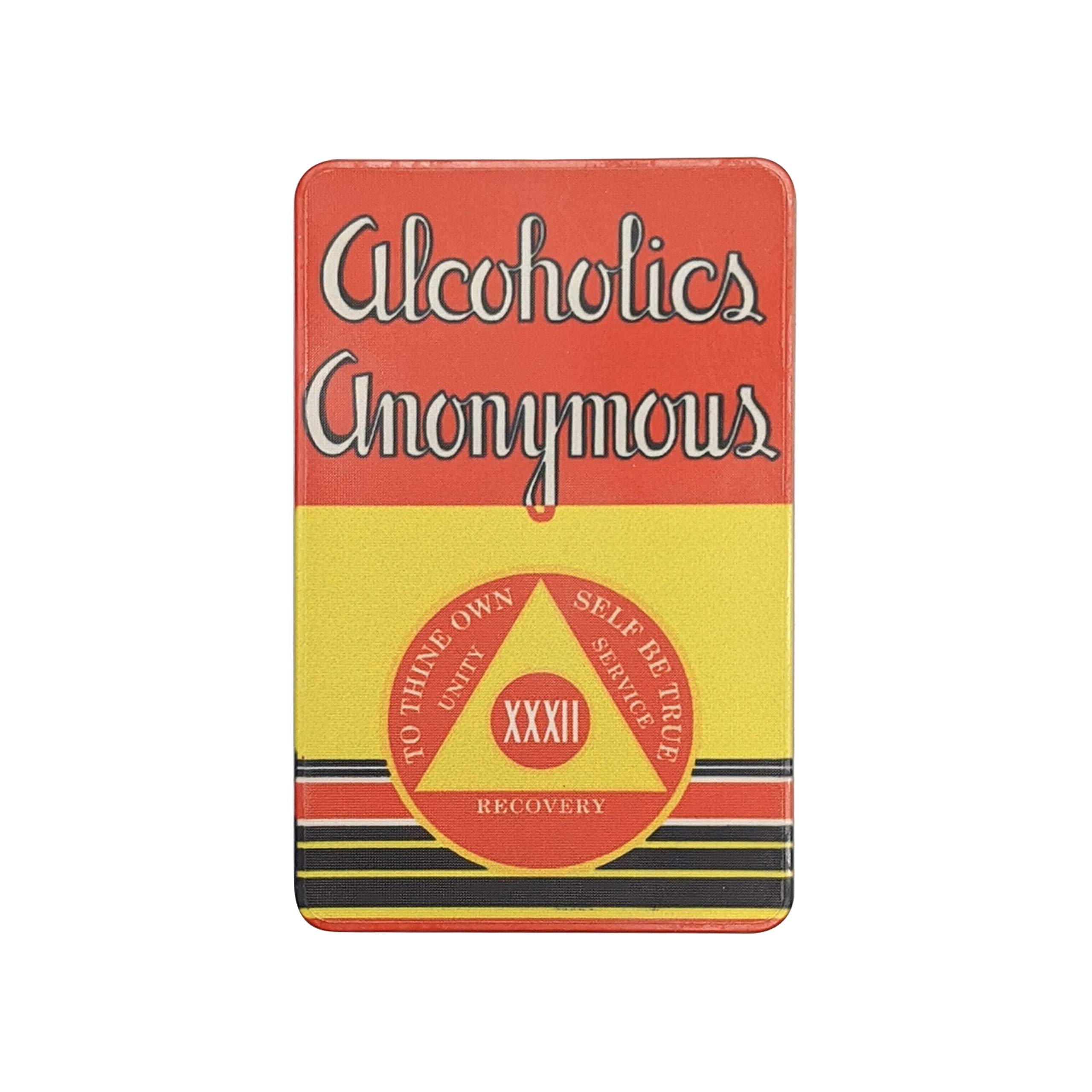 MYRECOVERYSTORE First Edition” Big Book Alcoholics Anonymous Rectangular AA Sobriety Chip with How It Works (Years 1-50 Offered) Wallet Card Style Recovery Chip (Year 32)