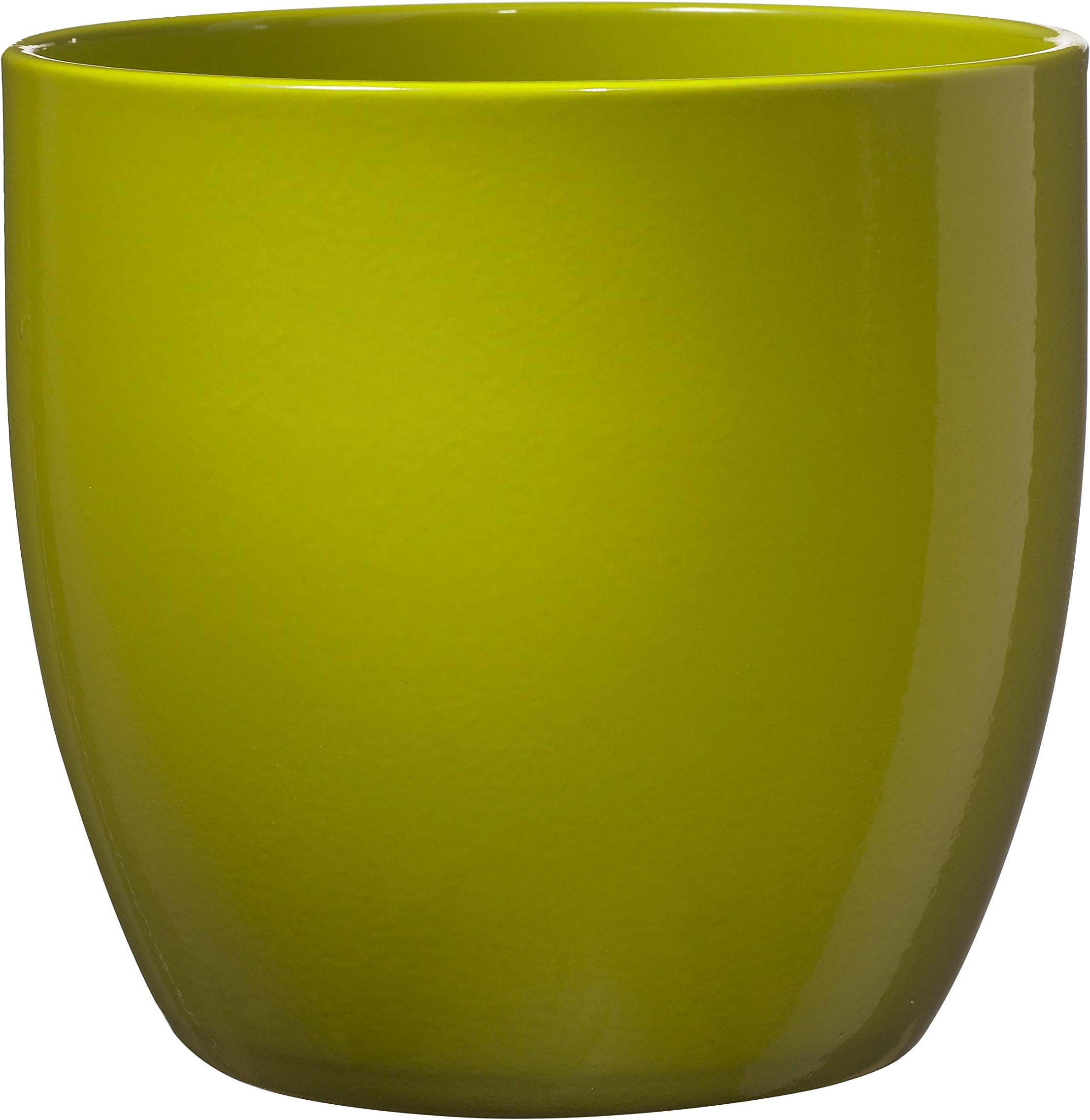 Soendgen Ceramic Flower Pot, Basel Full Colour, Clay, Lime, 24 x 24 x 23 cm