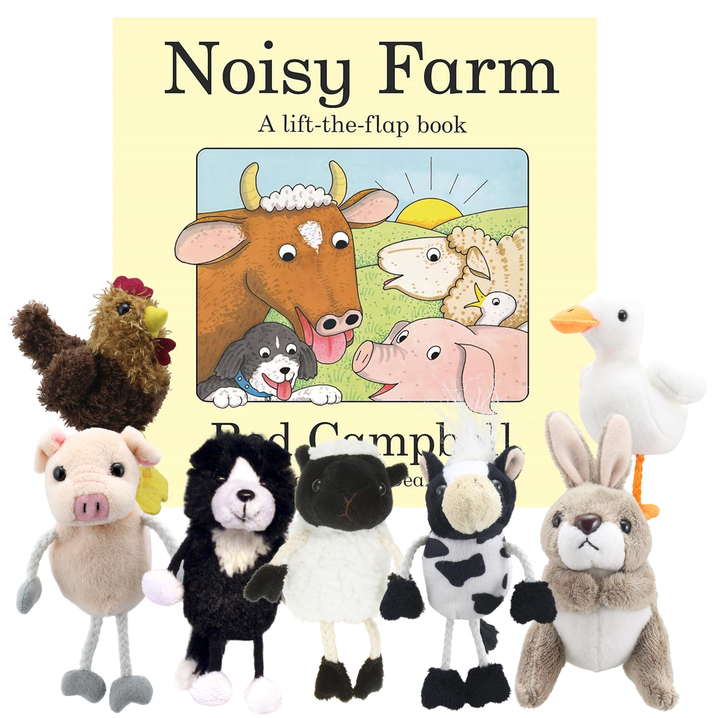 Noisy Farm - Book and Finger Puppets