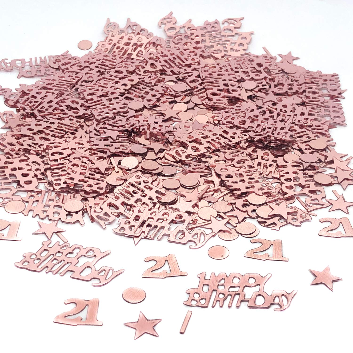YouU Happy Birthday Party Table Confetti - Twinkle Stars Foil Metallic Sequins Confetti Birthday Party and Special Events Table Scatters Decorations Confetti Decorations, 35g/700pcs（Rose gold） (21)