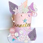 Mermaid Cake Topper Under the Sea Cake Decoration Seashell Cake Topper Under the sea Cake Decor Mermaid Party Supplies