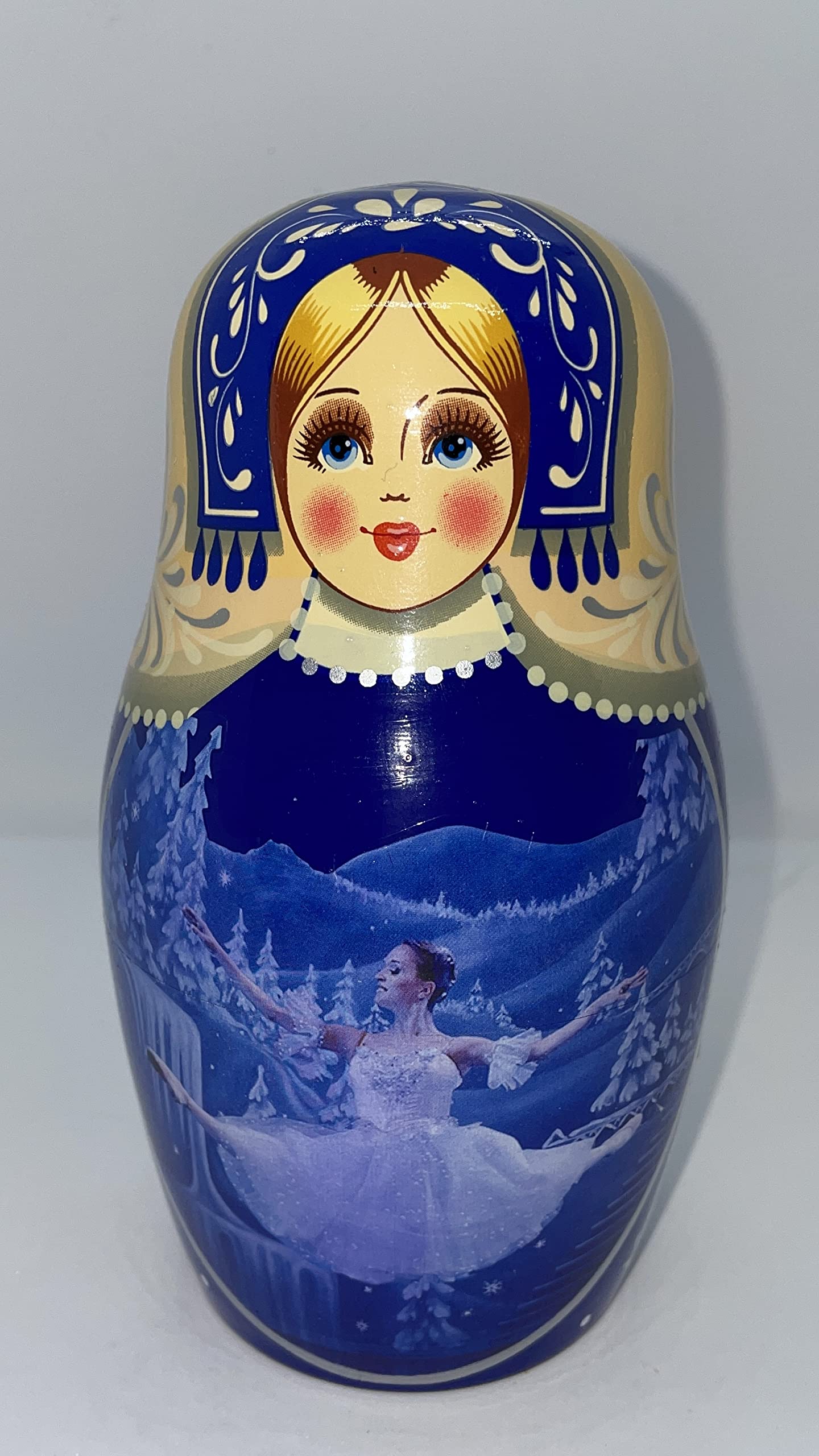 Nesting Dolls, Matryoshka Beautiful Blue Princess Ballerina (6