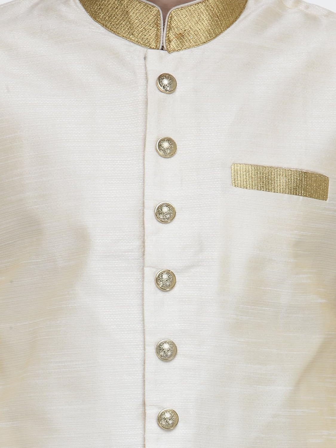 rg designers cream and gold plain sherwani for men