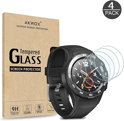 AKWOX [4 Unidades] Protector de Pantalla para Huawei Watch 2 ...