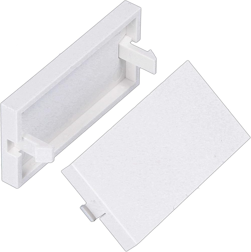 White Hinge 10x Electrical Faceplate Half Blank Spacers Modular Wall Socket