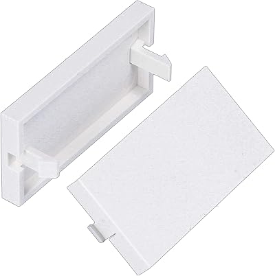 White Hinge 10x Electrical Faceplate Half Blank Spacers Modular Wall Socket