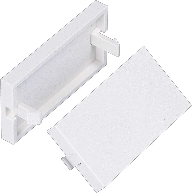 White Hinge 10x Electrical Faceplate Half Blank Spacers Modular Wall Socket