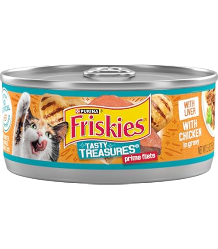 Amazon.com : Friskies Canned Tasty Treasures Cat Food, Chicken And Cheese  in gravy, 5.5 Oz : Pet Supplies
