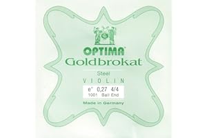 DERMAEX Lenzner Goldbrokat 4/4 Violin E String - Steel - #27(thick) Gauge - Ball End-L8