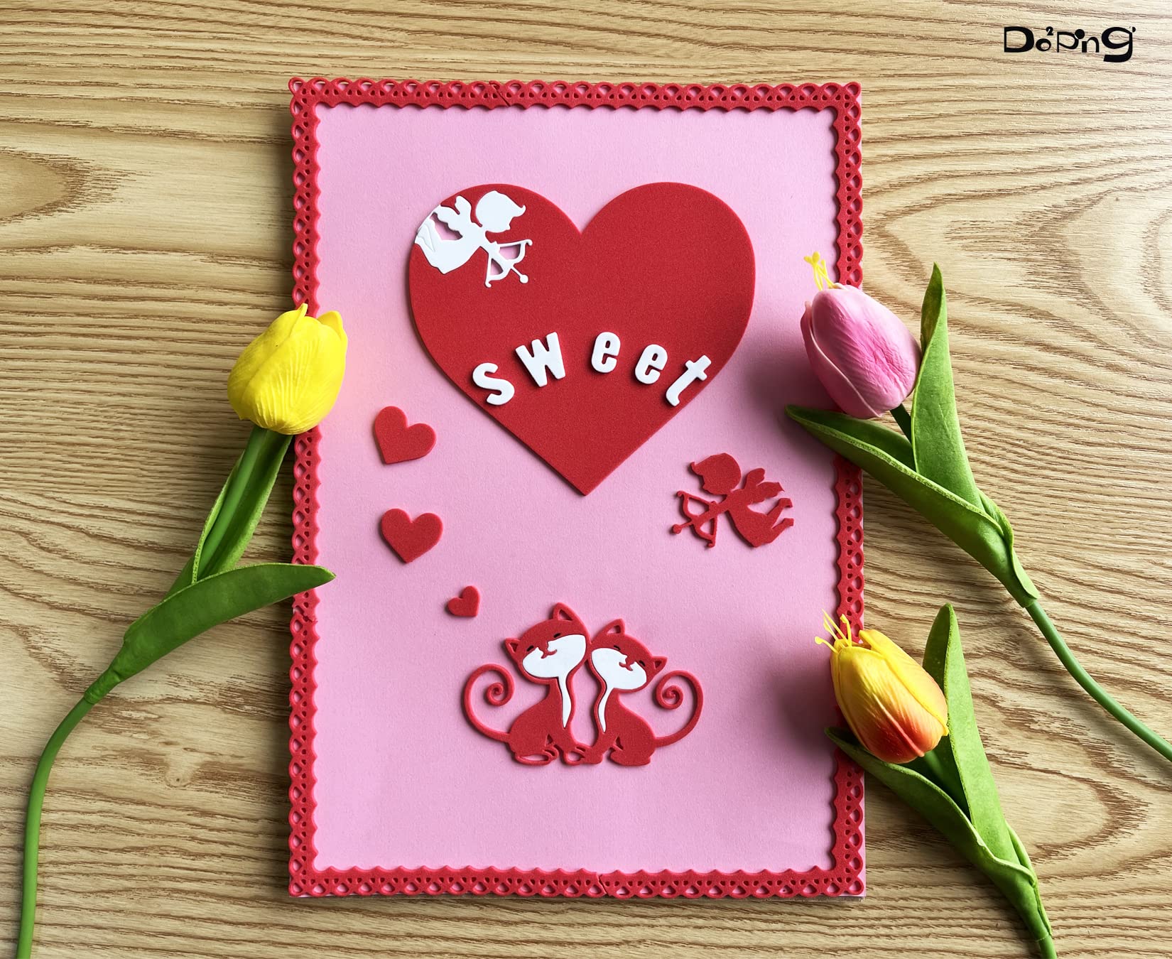 Pink Foam Sheets Crafts, 9 x 12 Inch 2mm Thick. 25 Pack Premium Pink Foam Papers Set, for Crafting,DIY Project,Classroom, Scrapbooking, 3D Card Making