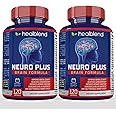 healblend Neuro Plus Brain & Focus Formula - Brain Booster Supplement, Supports Mental Clarity & Focus - Enhances Concentration & Mental Energy – 120 Capsules (2 Pack)