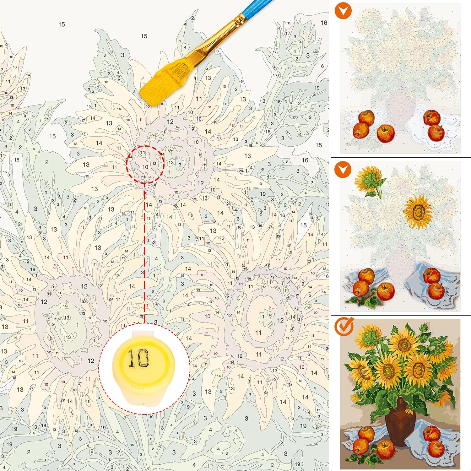 Emooqi Pintar por Numeros Adultos, DIY Paint by Numbers