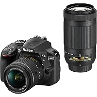 Nikon デジタル一眼レフカメラ D3400 ダブルズームキット ブラック D3400WZBK