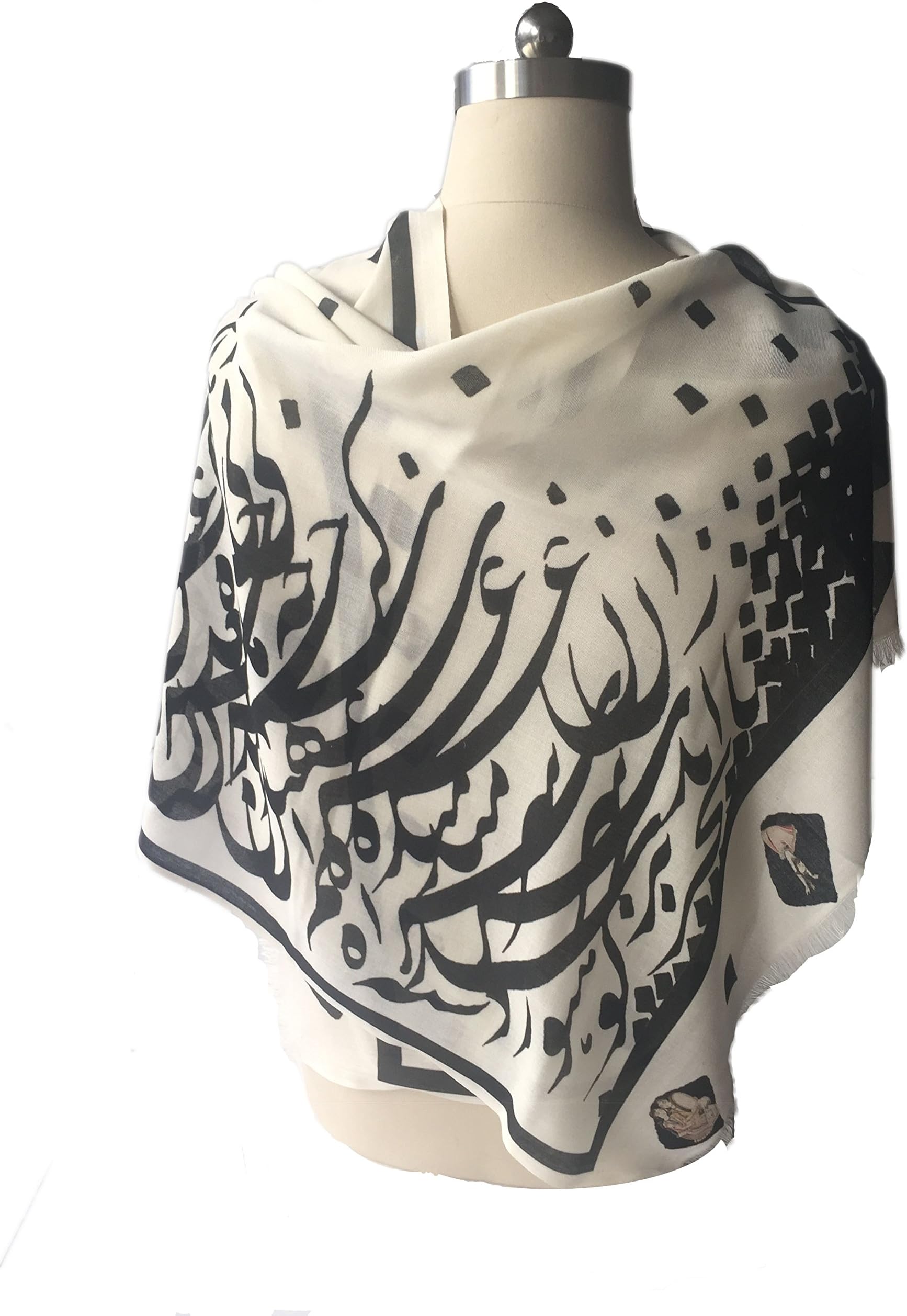 Shahnameh Angel with Persian Calligraphy illustration shawl scarf handkerchief