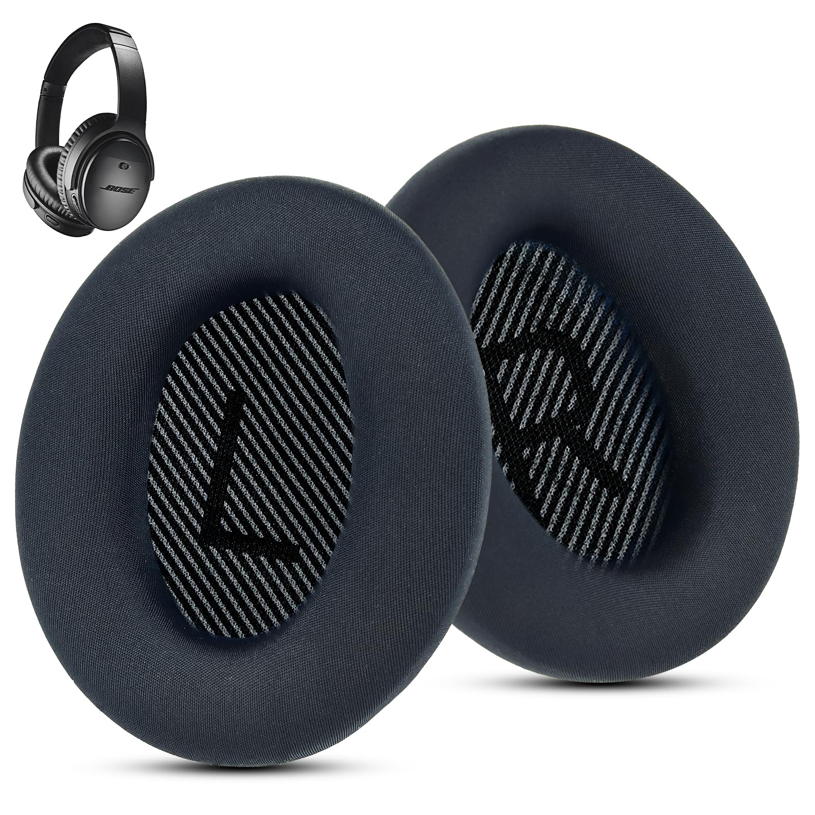 Fabric Comfort - Wzsipod Ear Pads for Bose QuietComfort 35/ QC35ii Headphones, Compatible with QC45 QC25 QC2 QC15/ Around-Ear 2 AE2i AE2w/ SoundTrue & SoundLink Series