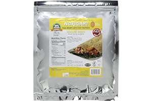 Norigami Egg Wraps with Soy Protein – Sesame Seeds. High Protein, Low Carb, Vegetarian. Thin Healthy Wraps -Certified Kosher, Non-GMO, Gluten Free - NOW Featuring 10 Wraps in a bag.