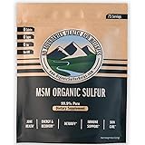 MSM Organic Sulfur Crystals by No Boundaries Health and Wellness – All-Natural, Premium Health Supplement: 99.9% Pure MSM – B