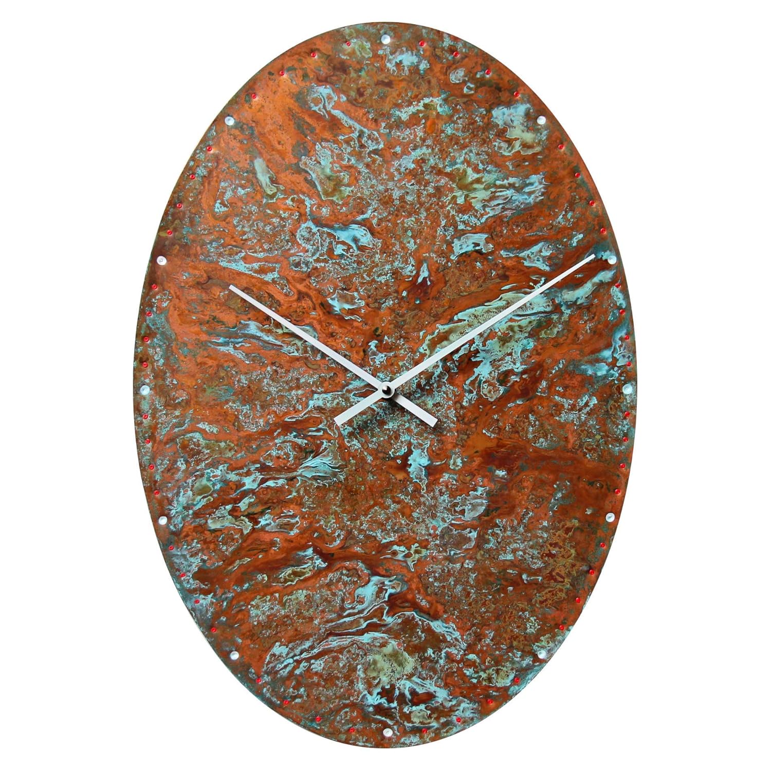 20inch Large Oval Copper Wall Clock Art Decor 7th