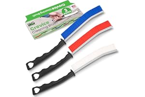 IRG IRON RISE GEAR IRG Hard Bristle Crevice Cleaning Brush, 3 Crevice Cleaning Brushes for Household Use, Grout Cleaning Brush, Durable Stiff Bristle Brush, Grout Brush, Crevice Cleaning Tool, Developed in USA