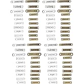 YYaaloa 80pcs Word Charms Pendants Inspirational Engraved Motivational Connector Charms Pendants Jewelry Making Accessories for DIY Necklaces, Bracelets, Bangles, Key Chains